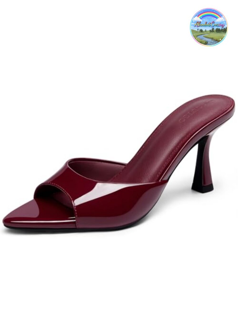 Womens Kitten Heel Sandals Heeled Mules Pointed Open Toe High Heels